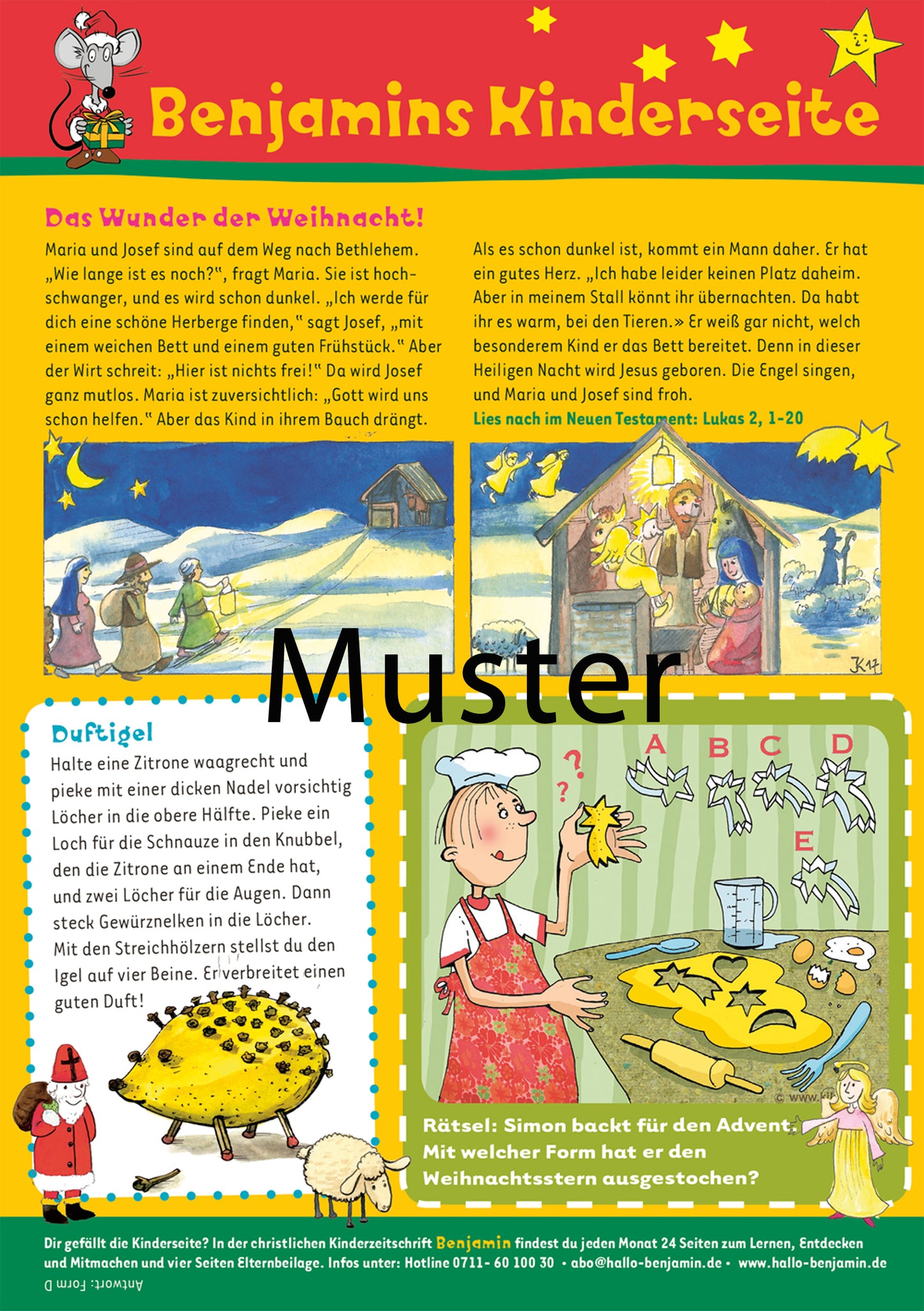 Benjamin Gemeindebriefseite: Advent