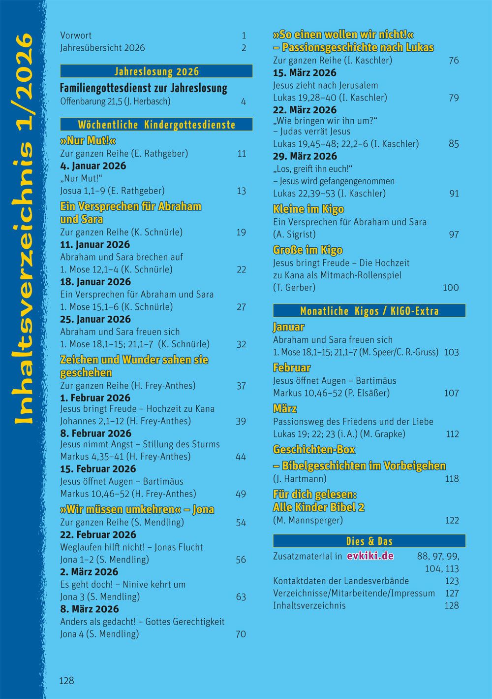 "Ev. Kinderkirche" Ausgabe 1/2026
