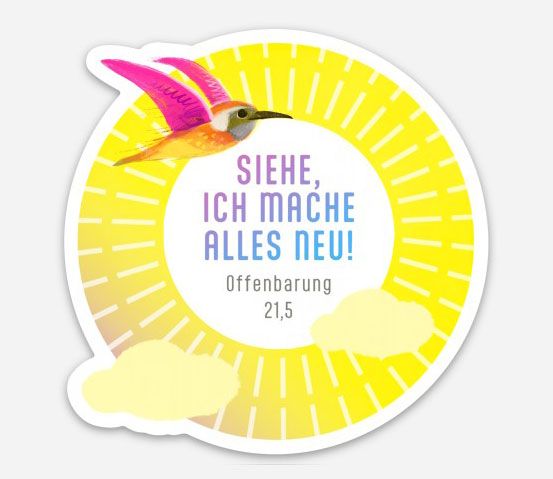DIE JAHRESLOSUNG 2026 – KÜHLSCHRANKMAGNET VOGEL