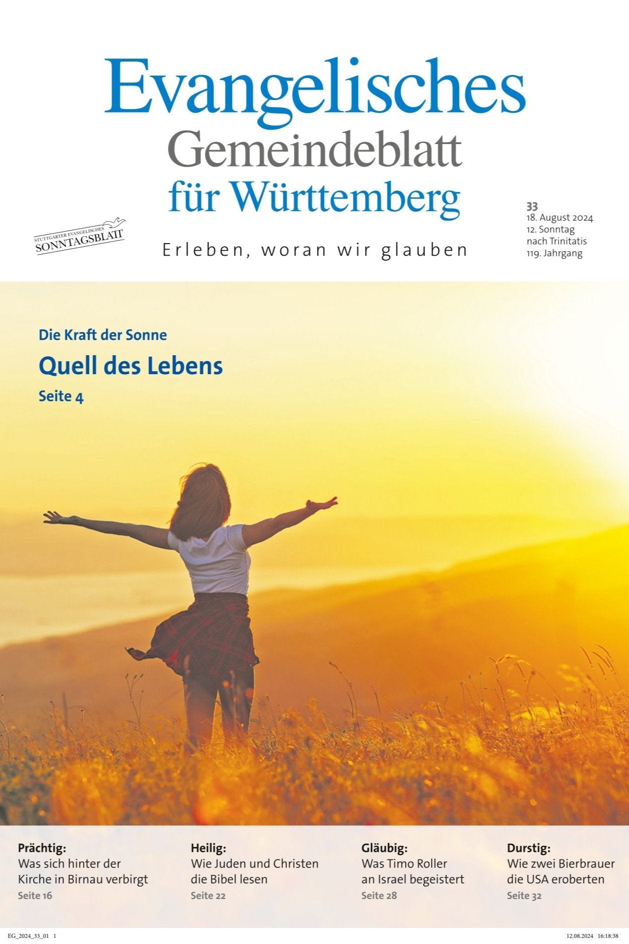 Ev. Gemeindeblatt für Württemberg: flexibles Abo (Monatspreis)