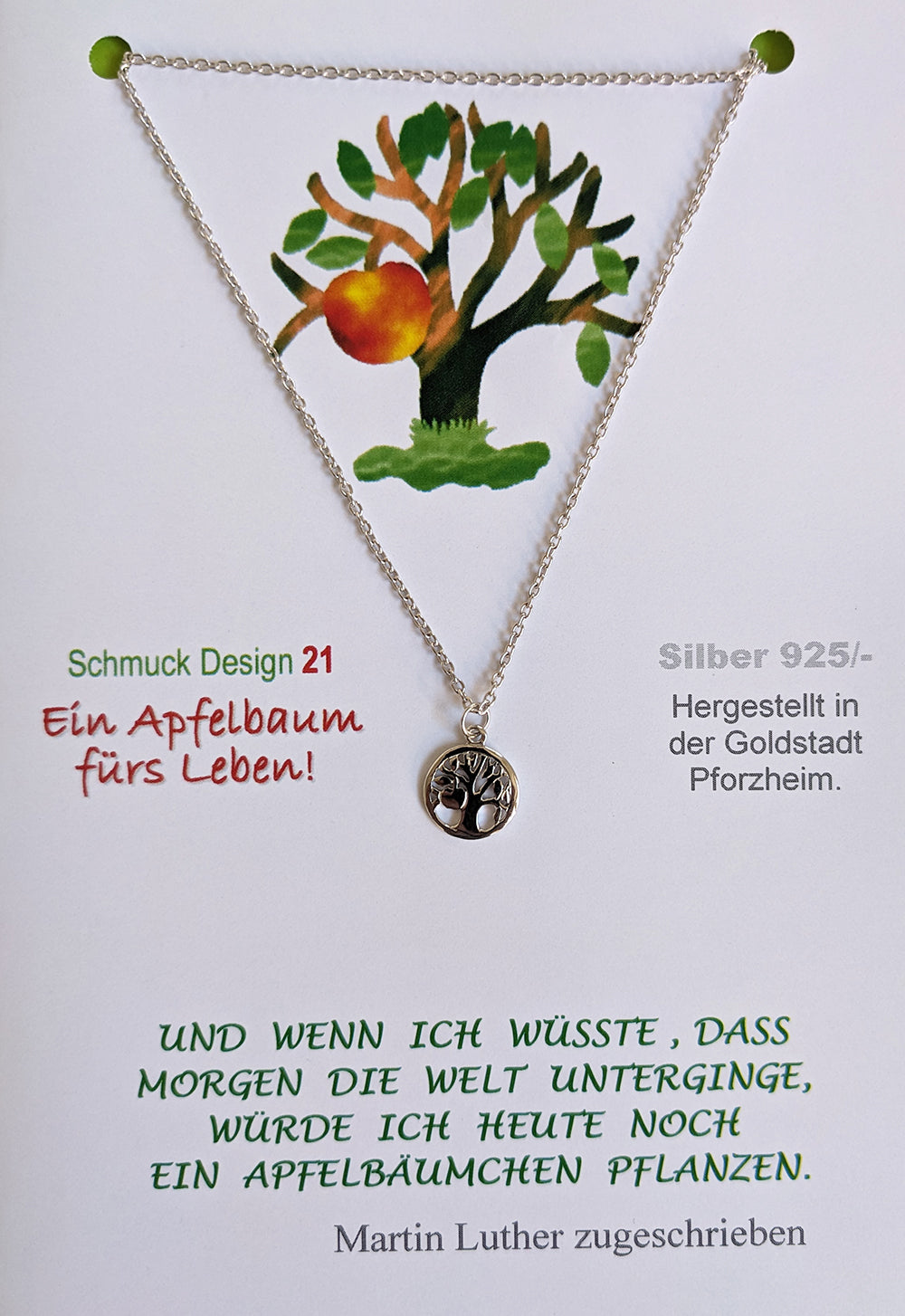 COLLIER "KLEINER APFELBAUM" - SILBER