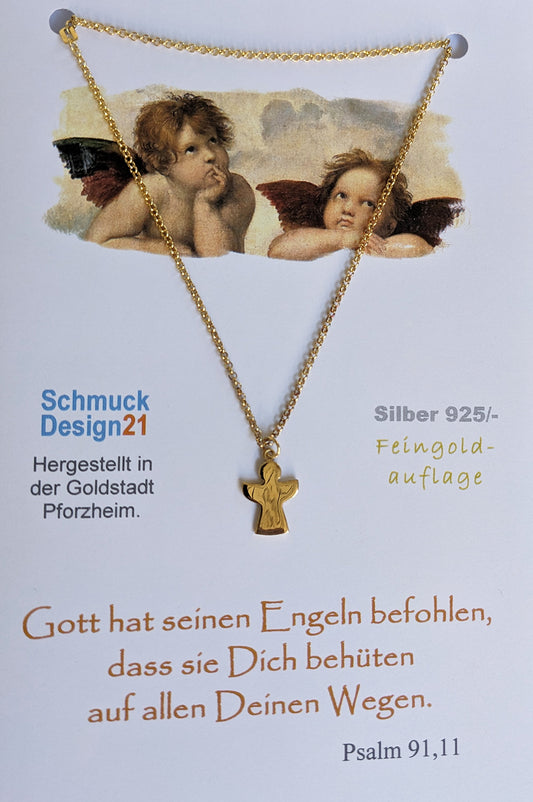 KETTE MIT ANHÄNGER MOTIV ENGEL - GOLD