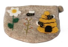 Filztasche Bienenkorb mit Blume  4250222914258