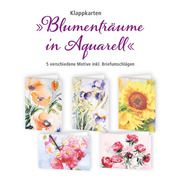 5er-Set Klappkarten 'Blumenträume in Aquarell'  4260653743013