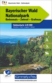 Bayerischer Wald Nationalpark Bodenmais, Zwiesel, Grafenau Nr. 54 Outdoorkarte Deutschland 1:35 000 Hallwag Kümmerly+Frey AG 9783259025932