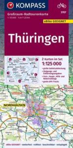 KOMPASS Großraum-Radtourenkarte 3707 Thüringen 1:125.000  9783991216469