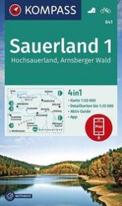 KOMPASS Wanderkarte Sauerland 1, Hochsauerland, Arnsberger Wald KOMPASS-Karten GmbH 9783990447062