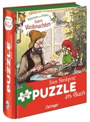 Pettersson und Findus feiern Weihnachten. Puzzle im Buch. 100 Teile Sven Nordqvist 4260512187422