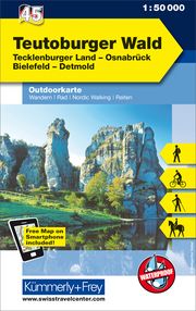 Teutoburger Wald Nr. 45 Outdoorkarte Deutschland 1:50 000 Hallwag Kümmerly+Frey AG 9783259025451